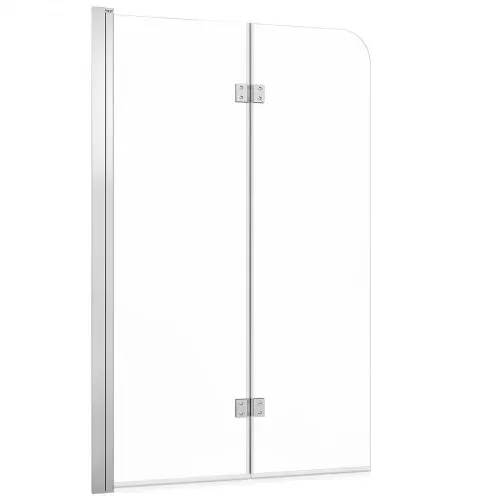VEVOR Duschwand für Badewanne 1,2x1,4 m Teilrahmenlos 6 mm Silber, Badewannenfaltwand Zweiflügelig Klares Sicherheitsglas Nano-Beschichtung 180° Faltbar Auslaufsichere Dichtung – Bild 9