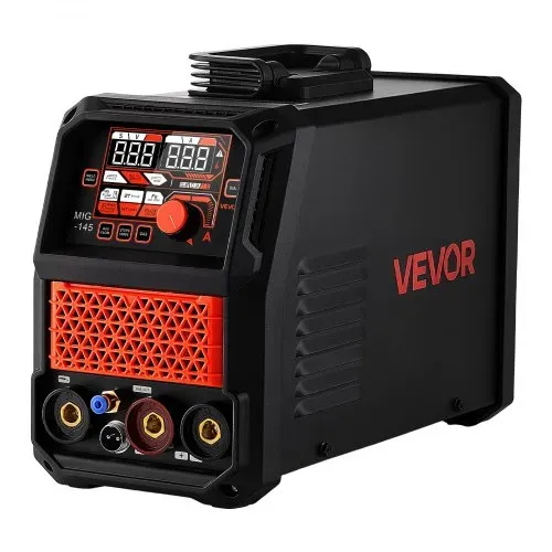 VEVOR 145A MIG-Schweißgerät 4-in-1 MIG/Fülldraht/Lift-TIG/MMA-Schweißen, 220V Tragbare Schweißmaschine für Werkstatt Garage & Heimwerker, IGBT-Inverter, Synergiesteuerung, 2T/4T-Modi, Digitalanzeige – Bild 10