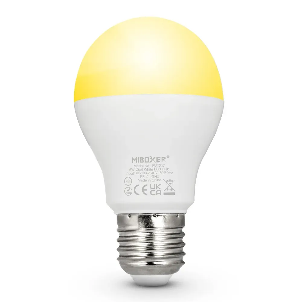 MiBoxer FUT017 LED Retrofit E27 6W dual white (CCT) Lampe mit Funk – Bild 8