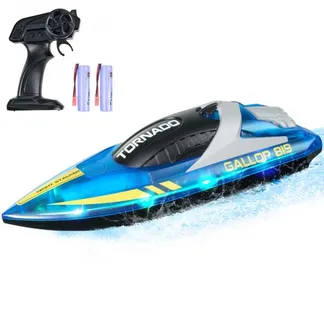 VEVOR RC Boot, 2,4GHz 12km/h, Ferngesteuertes Boot für Pools & Seen, Rennboot mit LED-Licht, 2 wiederaufladbare Batterien, Ganzkörper wasserdicht, Wasserspielspielzeug Geschenk für Erwachsene Jungen & Mädchen, Blau VEVOR RC Boot, 2,4GHz 12km/h, Ferngesteuertes Boot für Pools & Seen, Rennboot mit LED-Licht, 2 wiederaufladbare Batterien, Ganzkörper wasserdicht, Wasserspielspielzeug Geschenk für Erwachsene Jungen & Mädchen, Blau
