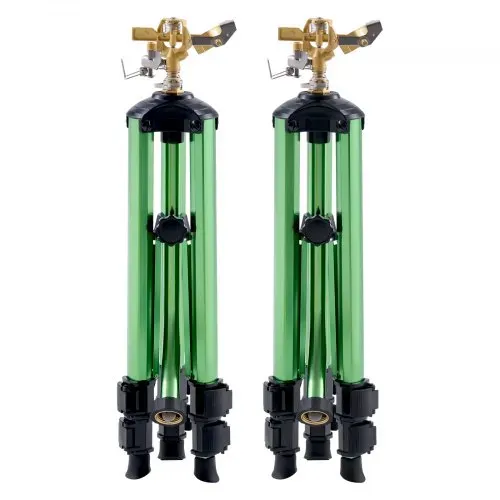 VEVOR Stativ Impulsregner, 2er-Pack, Rasensprenger mit Messingkopf & G3/4 Zoll-Anschluss, 360°-Gartenbewässerung, Sprinkler 430 bis 940 mm Höhenverstellbar, Kreisregner, Sprühregner, Stativregner – Bild 8