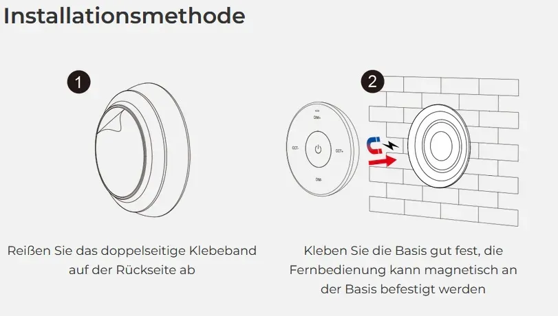 MiBoxer K2S-W LED Fernbedienung Mini Remote 2,4GHz dual white (CCT) + Dimm rund (w) – Bild 5