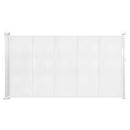 VEVOR einziehbares Babygitter 87 cm hoch, ausziehbar bis 140 cm breit, Gitter für Kinder oder Haustiere, Netzmaterial, einfach zu installieren, für Innentreppen Türen Flure Spielzimmer Weiß – Bild 10