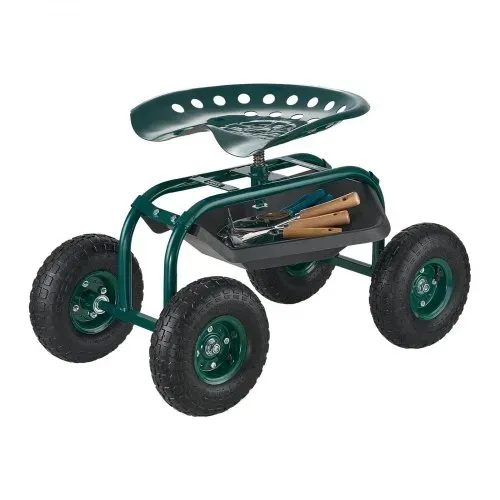 VEVOR Gartenrollsitz 800x487x460/540 mm, Fahrbarer Gartensitz mit Werkzeugablage, Tragkraft 136 kg, Gartenhocker für den Außenbereich, Roller zum Bepflanzen und Jäten von Rasenflächen – Bild 8