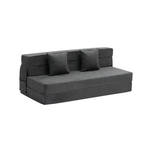 VEVOR 3 in 1 Klappsofa faltbares Schlafsofa mit 2 Kissen & waschbarem Bezug, umwandelbarer Schlafsessel aus 25D Memory Foam, Couch für Wohnzimmer Schlafzimmer, Dunkelgrau (Queen / 2060x1545x150mm) VEVOR 3 in 1 Klappsofa faltbares Schlafsofa mit 2 Kissen & waschbarem Bezug, umwandelbarer Schlafsessel aus 25D Memory Foam, Couch für Wohnzimmer Schlafzimmer, Dunkelgrau (Queen / 2060x1545x150mm)