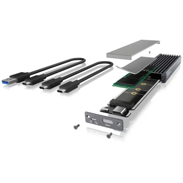 ICY BOX IB-1817MC-C31, Type-C® USB 3.2 Gen 2 zu PCIe NVMe & SATA M.2 2230/2242/2260/2280 SSD Gehäuse mit Schreibschutz – Bild 7