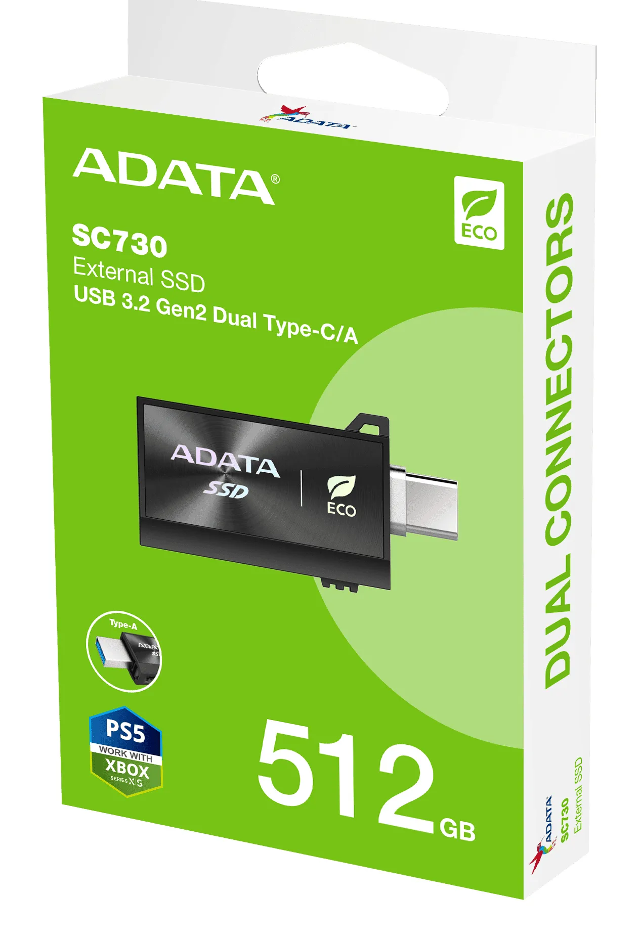 ADATA SC730 512 GB USB Typ-C 3.2 Gen 2 (3.1 Gen 2) Schwarz – Bild 6