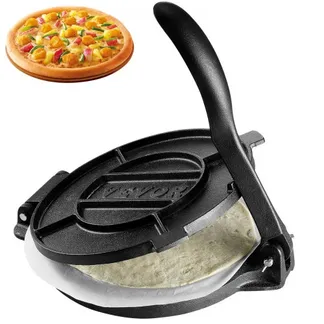 VEVOR Tortilla-Presse, 25 cm Taco Presse, Robuste Gusseisen-Tortilladora-Presse, Vorgewürzte Tortilla Maker Tortilla Hersteller mit 100 Stk. Pergamentpapier, Teigmaschine für Mehl-Tortilla, Schwarz VEVOR Tortilla-Presse, 25 cm Taco Presse, Robuste Gusseisen-Tortilladora-Presse, Vorgewürzte Tortilla Maker Tortilla Hersteller mit 100 Stk. Pergamentpapier, Teigmaschine für Mehl-Tortilla, Schwarz