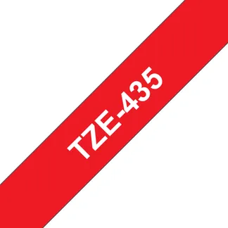 Brother TZE-435 Etiketten erstellendes Band Weiss auf Rot Brother TZE-435 Etiketten erstellendes Band Weiss auf Rot