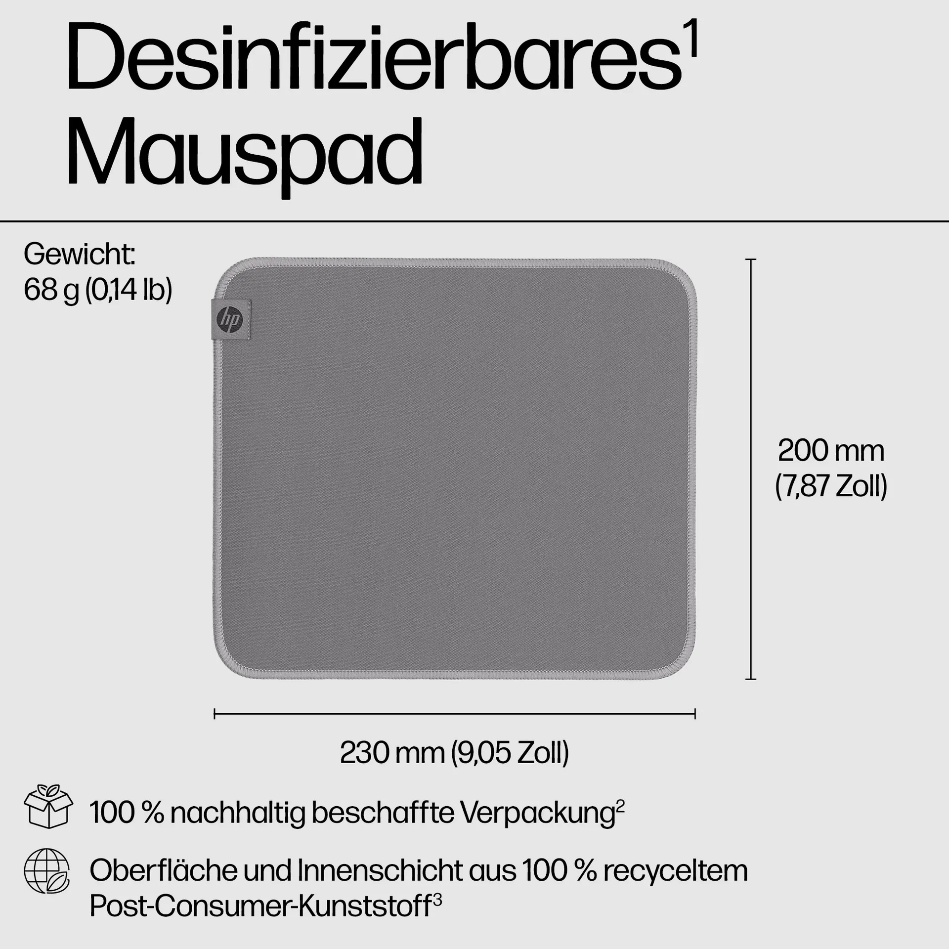 HP 100 Desinfizierbares Mauspad – Bild 2