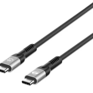 Manhattan 356374 USB Kabel USB4 Gen 3×2 1 m USB C 40 Gbit/s 240 W Schwarz Manhattan 356374 USB Kabel USB4 Gen 3×2 1 m USB C 40 Gbit/s 240 W Schwarz