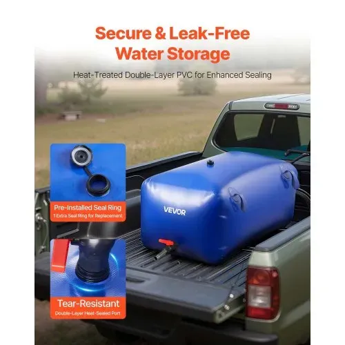 VEVOR Wasserspeicherblase, 240 L PVC-Weichwasserbeutel, Wasserspeicherbehälter, auslaufsicherer & verschleißfester Wohnmobil-Wassertank für die Bewässerung im Outdoor, Camping – Bild 3