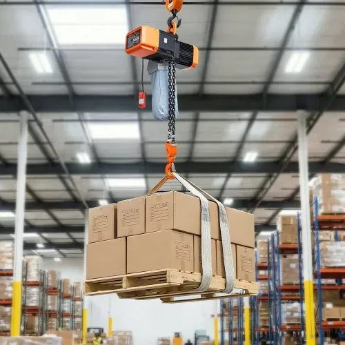VEVOR Elektrischer Kettenzug 5000 kg, 9,1 m Hubhöhe, Dreiphasig, mit 100 m Funk- & 8,2 m Kabelfernbedienung, G100-Doppelkette, Notstopp, Elektrokettenzug für Fabriken, Lagerhallen, Garagen – Bild 7
