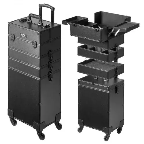 VEVOR Kosmetikkoffer mit wärmeisolierender Schicht Make Up Tasche aus MDF-Platte + Aluminiumrahmen robust und verschleißfest Schminkkoffer Schminktasche Kosmetikbeutel Make-up-Organizer 353x253x745mm VEVOR Kosmetikkoffer mit wärmeisolierender Schicht Make Up Tasche aus MDF-Platte + Aluminiumrahmen robust und verschleißfest Schminkkoffer Schminktasche Kosmetikbeutel Make-up-Organizer 353x253x745mm