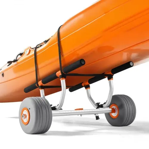 VEVOR Kajakwagen, 158 kg, Kanuwagen mit 30,5 cm aufblasbare PU-Reifen & Spanngurt, Bootswagen zum Transportieren von Kajaks, Kanus, Paddleboards, Jon-Booten, Wassersportgeräte, 810x990x570 mm – Bild 10