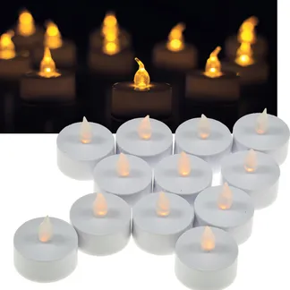 12er Set LED Teelicht / LED-Kerze flackerndes Licht wie echte Kerzen 12er Set LED Teelicht / LED-Kerze flackerndes Licht wie echte Kerzen