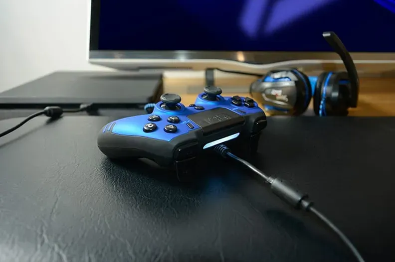 Lexip METALTECH Blau USB Gamepad Analog / Digital PC, PlayStation 4 – Bild 4