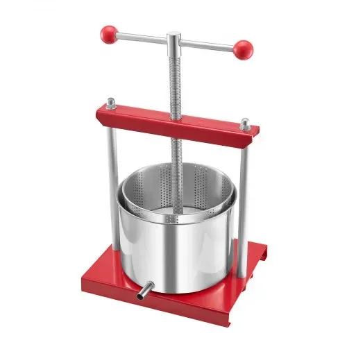 VEVOR Obstweinpresse Obstmühle Apfelmühle (6 L) mit 2 Edelstahlfässer, manueller Entsafter, Apfelweinpresse Apfelpresse Traubenpresse Olivenölpresse Saftpresse mit T-Griff für Küche Zuhause – Bild 9
