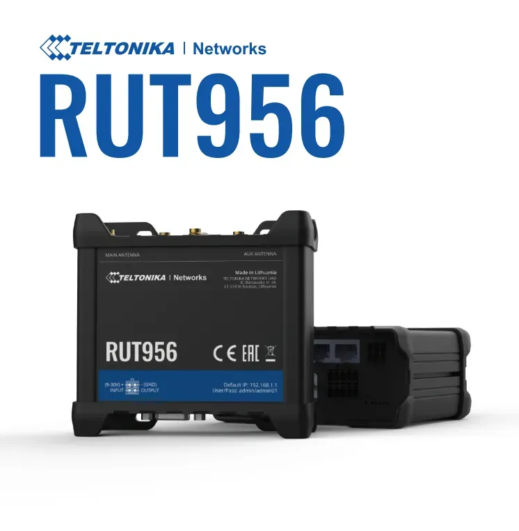 Teltonika · Router · RUT956 · LTE Modem Router/WLAN · eSIM Teltonika · Router · RUT956 · LTE Modem Router/WLAN · eSIM