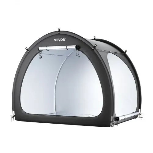 VEVOR Fahrradzelt, 4 bis 5 Fahrräder, geräumige Fahhrradgarage mit belüftetem Fenster, fächerförmige Fahrradschuppe mit hochfestem Fiberglas & Doppeltür, 1706x2133x1524 mm – Bild 9