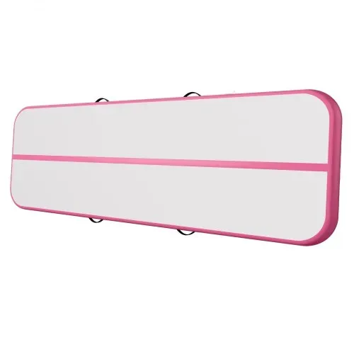 VEVOR Aufblasbare Gymnastikmatte 300x100x20 cm Airtrack-Turnmatte für Training, Wettkampfsport & Yoga, mit Rutschfester Oberfläche, 600-W-Elektroluftpumpe, Reparaturflicken, Düsen & Tasche, Rosa – Bild 10