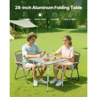VEVOR Klapptisch Buffettisch tragbarer Allzwecktisch 70 cm, quadratischer Aluminiumtisch (für 2-4 Personen) mit Tragetasche, Gartentisch Campingtisch für Partys Picknick Camping Grillen BBQ, Silber VEVOR Klapptisch Buffettisch tragbarer Allzwecktisch 70 cm, quadratischer Aluminiumtisch (für 2-4 Personen) mit Tragetasche, Gartentisch Campingtisch für Partys Picknick Camping Grillen BBQ, Silber