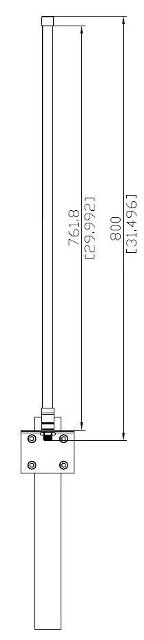 ALLNET Antenne 868MHz 6dbi Antenne (N-Female) Omnidirectional/Rundstrahl ANT-868-6dbi-OMNI LORA/HELIUM/HaLow/IoT – Bild 3