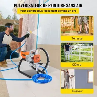 VEVOR Pro Airless-Wandfarbspritzgerät, 1800 W elektrisches Spritzpistolen-Set, einstellbarer Sprühdruck mit Rohr für Wand- und Decken-/Holz- und Metallfarbe VEVOR Pro Airless-Wandfarbspritzgerät, 1800 W elektrisches Spritzpistolen-Set, einstellbarer Sprühdruck mit Rohr für Wand- und Decken-/Holz- und Metallfarbe