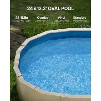 VEVOR Ovale Poolfolie, 730x375x147 cm, Innenfolie, Ersatzfolie, Innenhülle, Schwimmbadfolie Folie aus Vinyl in Standardstärke, verschleißfest, für Aufstellpools mit 132 cm hohen Wänden, einfarbig VEVOR Ovale Poolfolie, 730x375x147 cm, Innenfolie, Ersatzfolie, Innenhülle, Schwimmbadfolie Folie aus Vinyl in Standardstärke, verschleißfest, für Aufstellpools mit 132 cm hohen Wänden, einfarbig