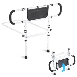 VEVOR Bettaufstehhilfe Senioren Bettgitter Aufstehhilfe mit 2 Stützbeinen & Befestigungsgurt Bettgeländer Höhenverstellbar von 740 bis 930mm Schutzgeländer für Queensize- Doppel- & Einzelbett VEVOR Bettaufstehhilfe Senioren Bettgitter Aufstehhilfe mit 2 Stützbeinen & Befestigungsgurt Bettgeländer Höhenverstellbar von 740 bis 930mm Schutzgeländer für Queensize- Doppel- & Einzelbett