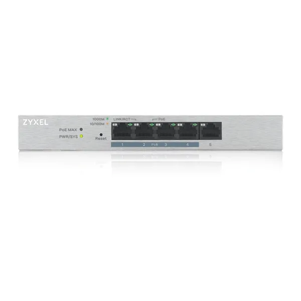 Zyxel GS1200-5HP v2 Managed Gigabit Ethernet (10/100/1000) Power over Ethernet (PoE) Grau – Bild 2