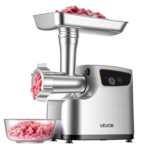 VEVOR Fleischwolf, 2,3 kg/min Kapazität, Elektrischer Fleischwolf #8 mit 3 Lochscheiben, 3 Wurstfüllrohren & Kubbe-Set, 700 W 2-in1 Küchenmaschine für die Heimische Küche – Bild 10