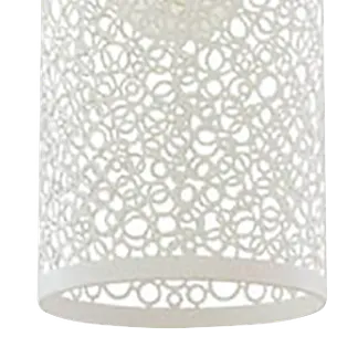 Hängeleuchte mit Schirm, Metall, E27, matt weiß Hängeleuchte mit Schirm, Metall, E27, matt weiß