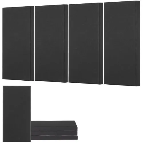 VEVOR Akustikpaneele, 4 Stück, 600x300x50 mm, Fiberglas, schallabsorbierende Platten, selbstklebende, Akustik Wandpaneele, für Studios, Büros, Heimkinos, Konferenzräume, Schwarz VEVOR Akustikpaneele, 4 Stück, 600x300x50 mm, Fiberglas, schallabsorbierende Platten, selbstklebende, Akustik Wandpaneele, für Studios, Büros, Heimkinos, Konferenzräume, Schwarz