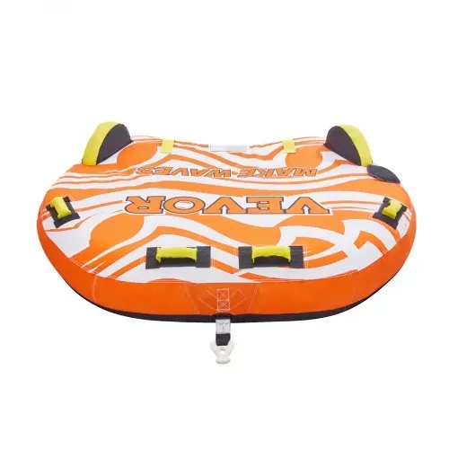 VEVOR Fun Tube Set zum Bootfahren, Aufblasbare Schleppboote für 1–2 Personen, 154 kg Wassersport-Schleppschlauch zum Ziehen von Booten – mit Flossen, doppelt genähter Nylonhülle & gepolsterten Griffen – Bild 8