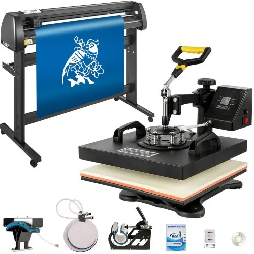 VEVOR 38x38cm Heißpresse maschine 5 In 1 Transferpresse hitzepressemaschine und 1350mm Vinyl Cutter Plotter Cutting Plotter Desktop Machine VEVOR 38x38cm Heißpresse maschine 5 In 1 Transferpresse hitzepressemaschine und 1350mm Vinyl Cutter Plotter Cutting Plotter Desktop Machine