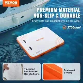VEVOR Aufblasbares Schwimmdock, 1,82 x 1,52 m Dockplattform, rutschfeste Wasserschwimmdockmatte mit tragbarer Tragetasche und abnehmbarer Leiter, schwimmende Plattform-Inselfloß für Pool, Strand, Meer VEVOR Aufblasbares Schwimmdock, 1,82 x 1,52 m Dockplattform, rutschfeste Wasserschwimmdockmatte mit tragbarer Tragetasche und abnehmbarer Leiter, schwimmende Plattform-Inselfloß für Pool, Strand, Meer