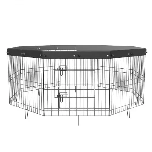 VEVOR Welpenlaufstall 8-tlg. Welpenauslauf 609,6cm hoch Tierlaufstall mit Abdeckung aus 600D Oxford-Gewebe Hundelaufstall aus Q235 Hundelaufstall Freilaufgehege für kleine & mittelgroße Haustiere – Bild 10