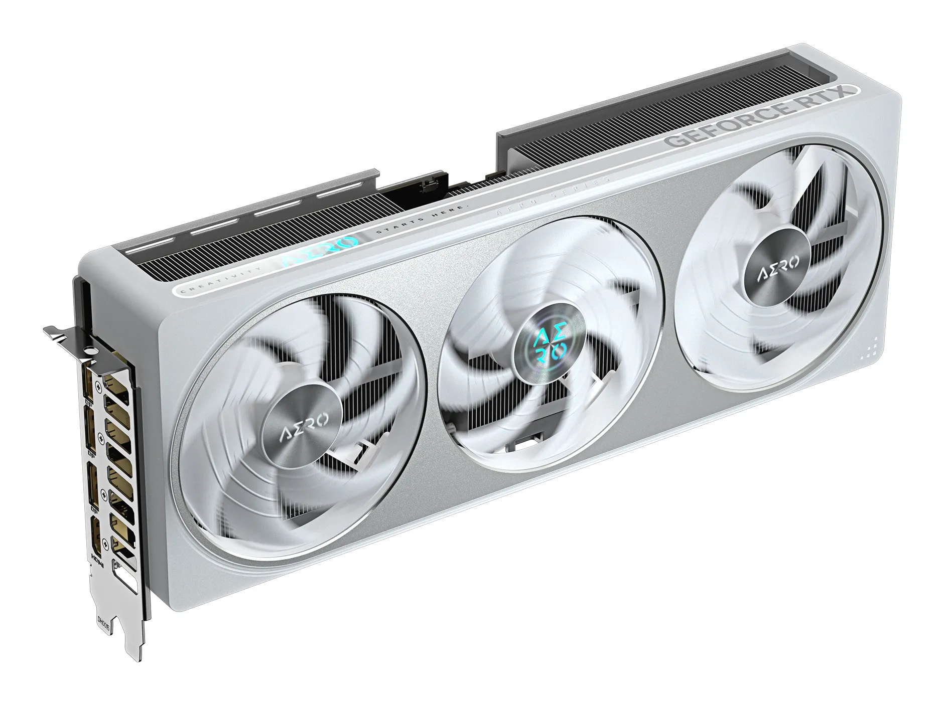GIGABYTE GeForce RTX 5070 AERO OC 12G Grafikkarte - 12GB GDDR7, 192 Bit, PCI-E 5.0, 2625 MHz Core Clock, 3 x DP 2.1a, 1 x HDMI 2.1b, NVIDIA DLSS 4, GV-N5070AERO OC-12GD – Bild 5