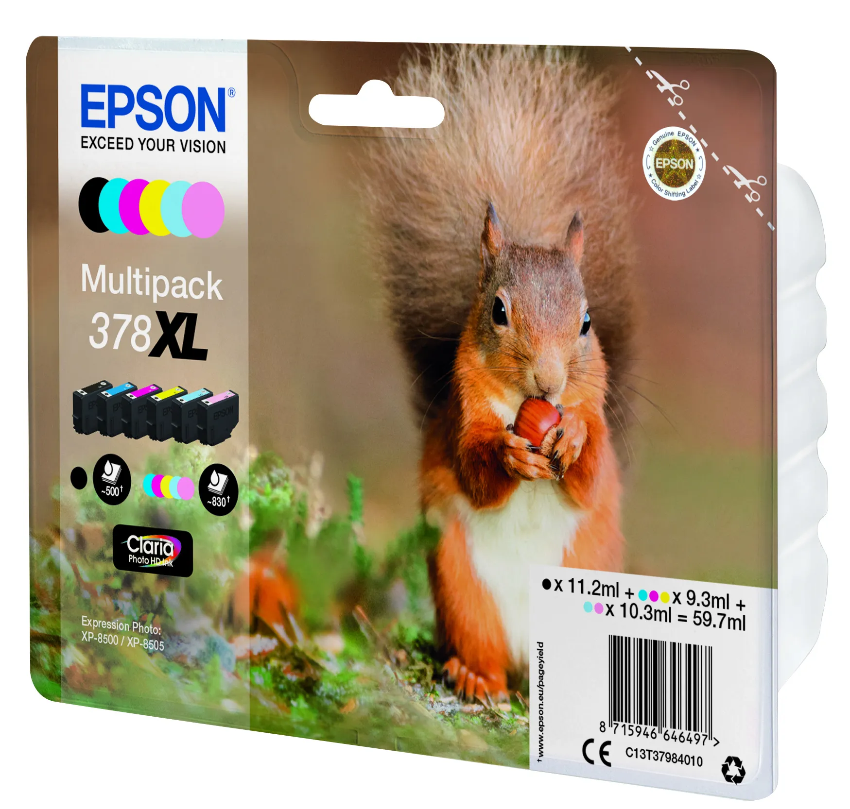 Epson Squirrel Multipack 6-colours 378XL Claria Photo HD Ink – Bild 3