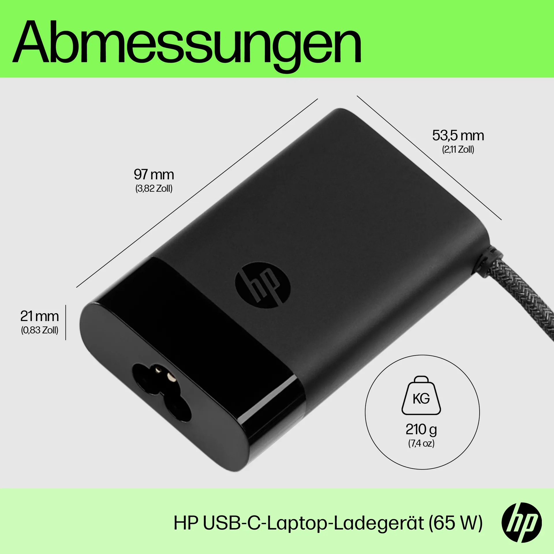 HP USB-C 65W Laptop-Ladegerät – Bild 5