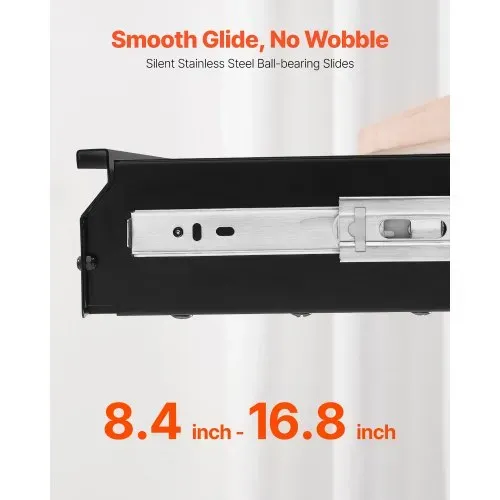 VEVOR Untertisch Schublade 740x235x107mm, Unterbau Schreibtisch, versteckter Schreibtisch-Aufbewahrungs-Organizer, Bleistiftschublade unter dem Tisch für Sitz-Steh-Arbeitsplätze im Büro & zu Hause – Bild 4