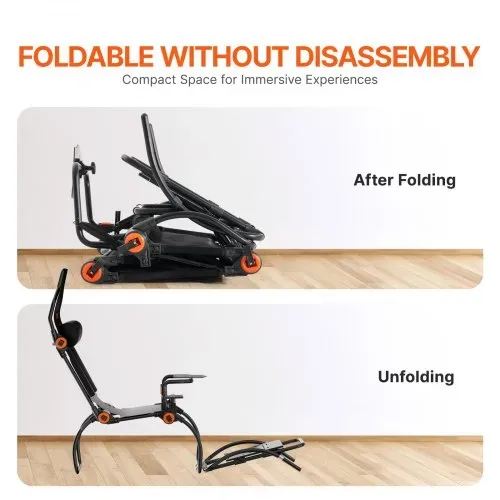 VEVOR Rennlenkradständer, faltbar, für Logitech G923/G920/G29, Lenkradständer und Fußpedalwinkel einstellbar, tragbarer Fahrsimulator-Cockpit aus Stahl, Thrustmaster T248P, GT-/Formel-Modus, große Größe – Bild 5