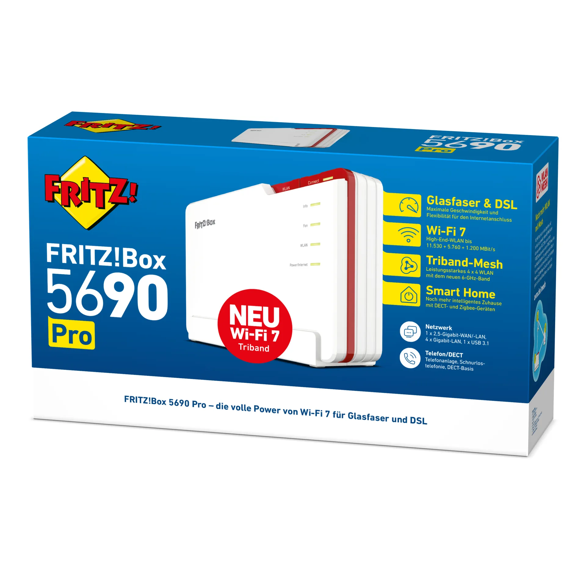 Box 5690 Pro WLAN-Router Gigabit Ethernet Tri-Band (2,4 GHz / 5 GHz / 5 GHz) Weiß – Bild 7