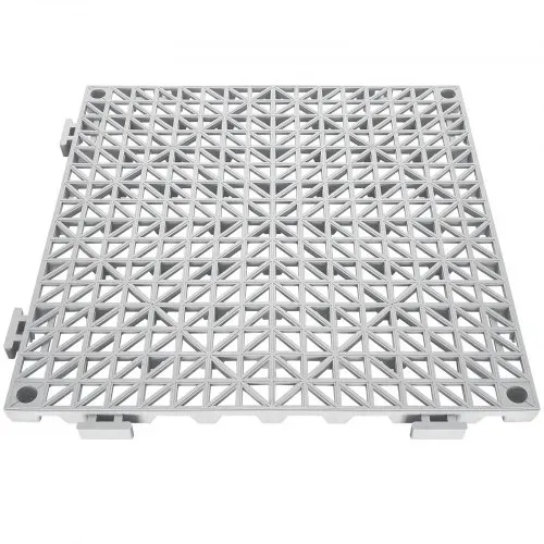 VEVOR Ineinandergreifende Fliesen 55 Stk. Bodenfliesen Drainage-Bodenfliesen, Bodenfliesen 30 x 30 cm Außenbereich Quadratische Bodenfliesen Terrasse PVC Bodenfliesen Badezimmer, Pool, Toilette, Grau – Bild 10