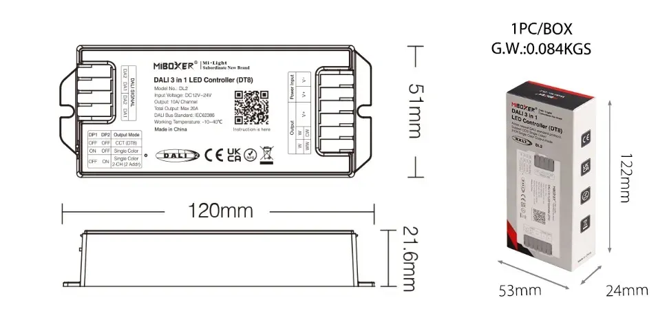 MiBoxer DL2 DALI 3in1 LED Controller (DT8) – Bild 4