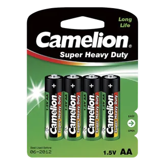 Mignon-Batterie CAMELION Super Heavy Duty 1,5 V, Typ AA, 4er-Blister Mignon-Batterie CAMELION Super Heavy Duty 1,5 V, Typ AA, 4er-Blister