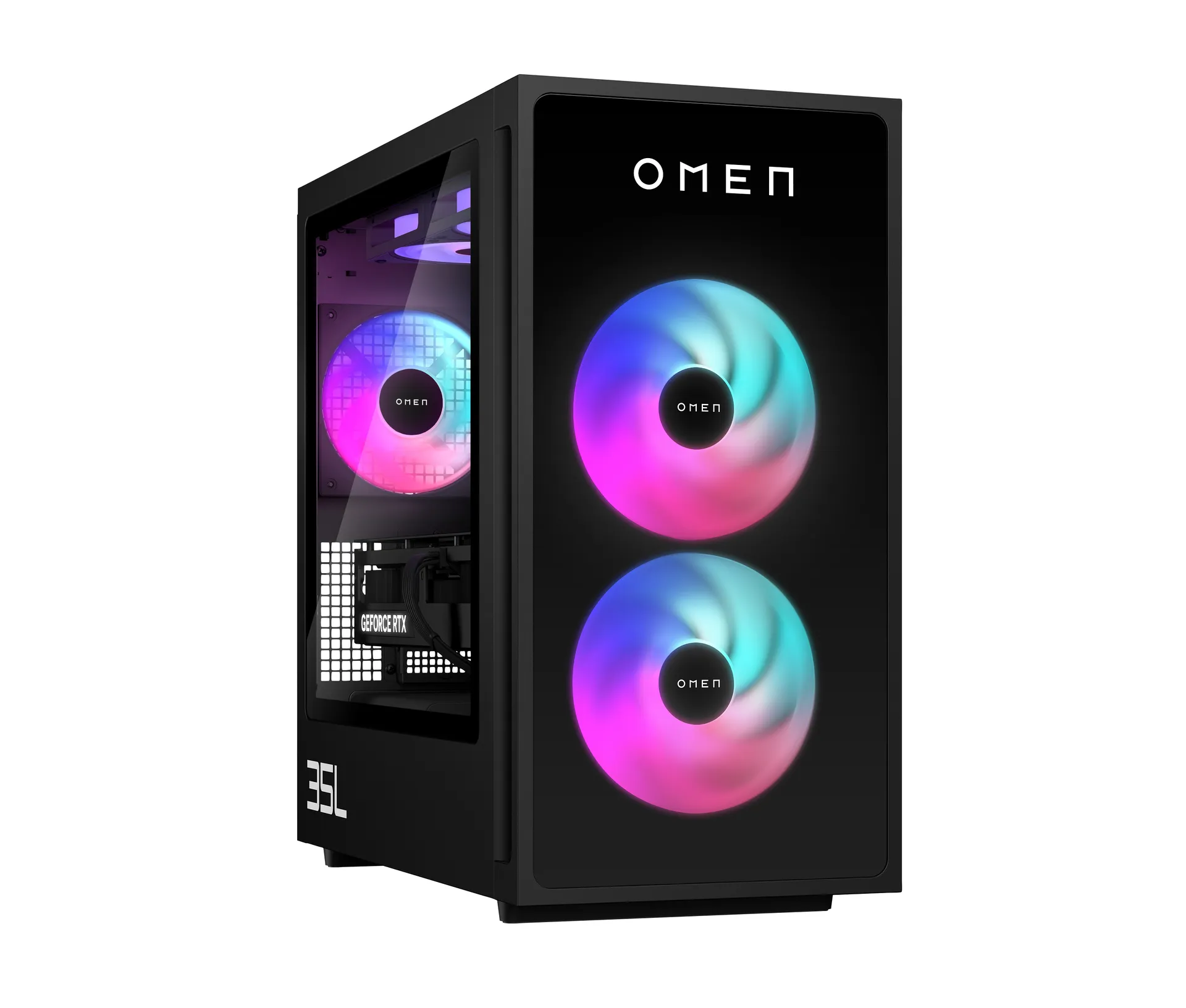 HP OMEN 35L GT16-1296ng AMD Ryzen™ 9 9900X3D 32 GB DDR5-SDRAM 1 TB SSD NVIDIA GeForce RTX 5070 Ti FreeDOS Tower PC Schwarz – Bild 2