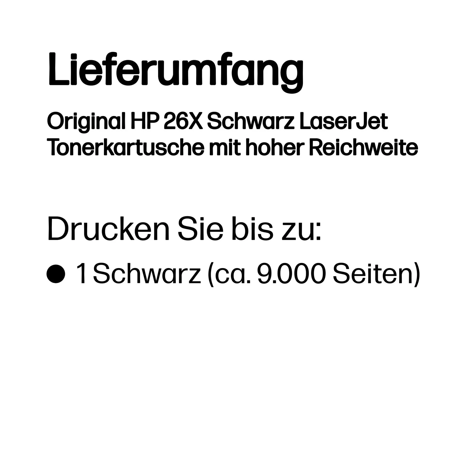 HP Original 26X Schwarz LaserJet Tonerkartusche mit hoher Reichweite – Bild 3