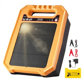 VEVOR Weidezaungerät, 0,3 J, Elektrozaungerät 8 kV, solarbetriebenes Zaunladegerät, 3 km Reichweite, wetterfestes Elektrozaun-Energizer-Set, 7 Tage Laufzeit, für Vieh, Geflügel, Gartenschutz VEVOR Weidezaungerät, 0,3 J, Elektrozaungerät 8 kV, solarbetriebenes Zaunladegerät, 3 km Reichweite, wetterfestes Elektrozaun-Energizer-Set, 7 Tage Laufzeit, für Vieh, Geflügel, Gartenschutz